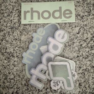 RHODE Winter Sticker Set in White and Gray Rhode Stickers  brand new in package